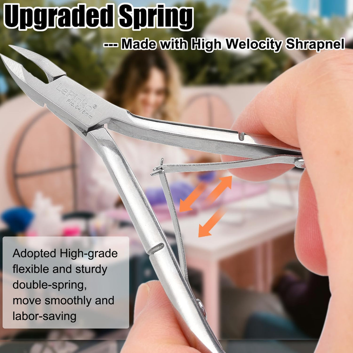 LePinko 4 Packs Upgraded Cuticle Trimmer kit, Sharp Dead Skin Clipper, Labor-saving Cuticula