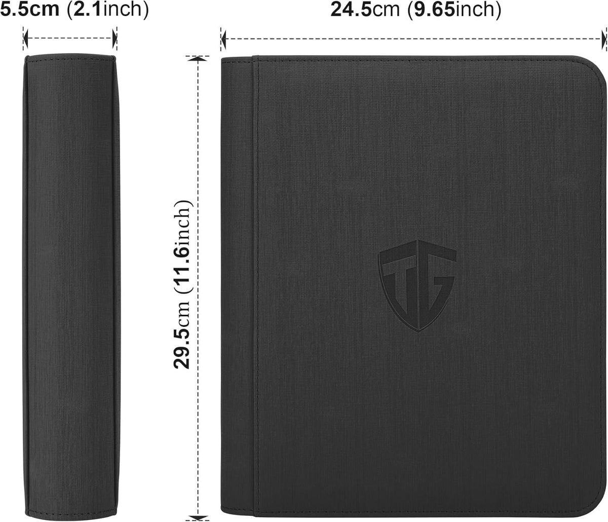 Toploader Binder,Holds 112 Toploaders, 4 Pocket Top Loader Binders for 3" x 4" Rigid Card Holders