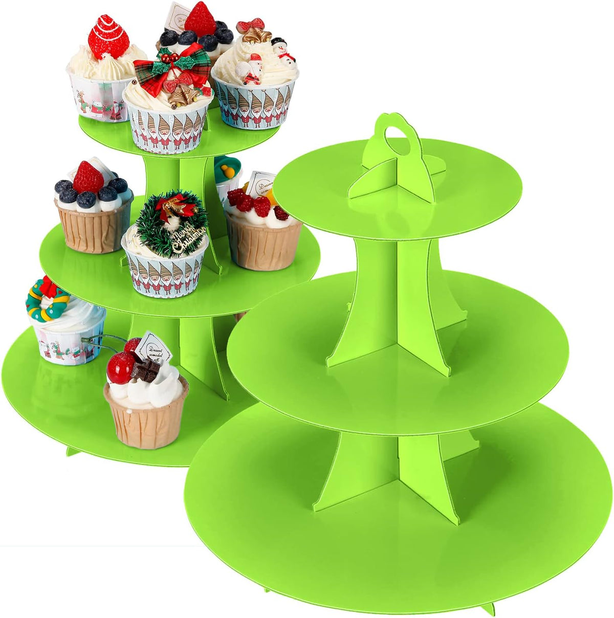 2Pcs 3-Tier Cupcake Stand, Cake Stand holder, Tiered DIY Cupcake Stand Tower for Dessert Table