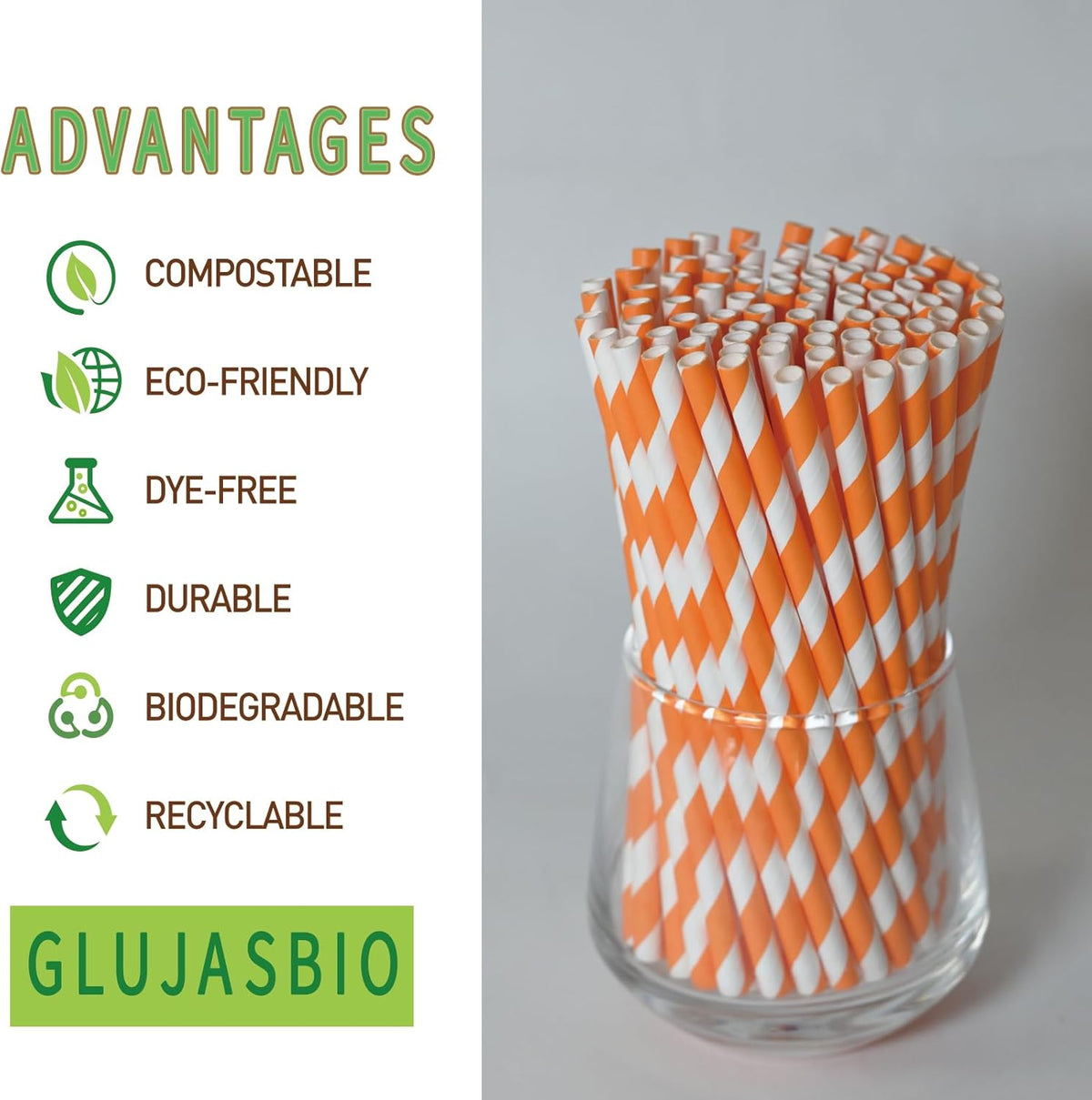 Cocktail Paper Straws - 5.75 inch Biodegradable Paper Drinking Straws Coffee Stirrer for Birthday