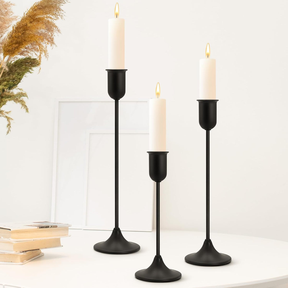 Candle Holder - 3 PCS Candlestick Holders - Vintage Candle Stick Holder - Modern Decorative
