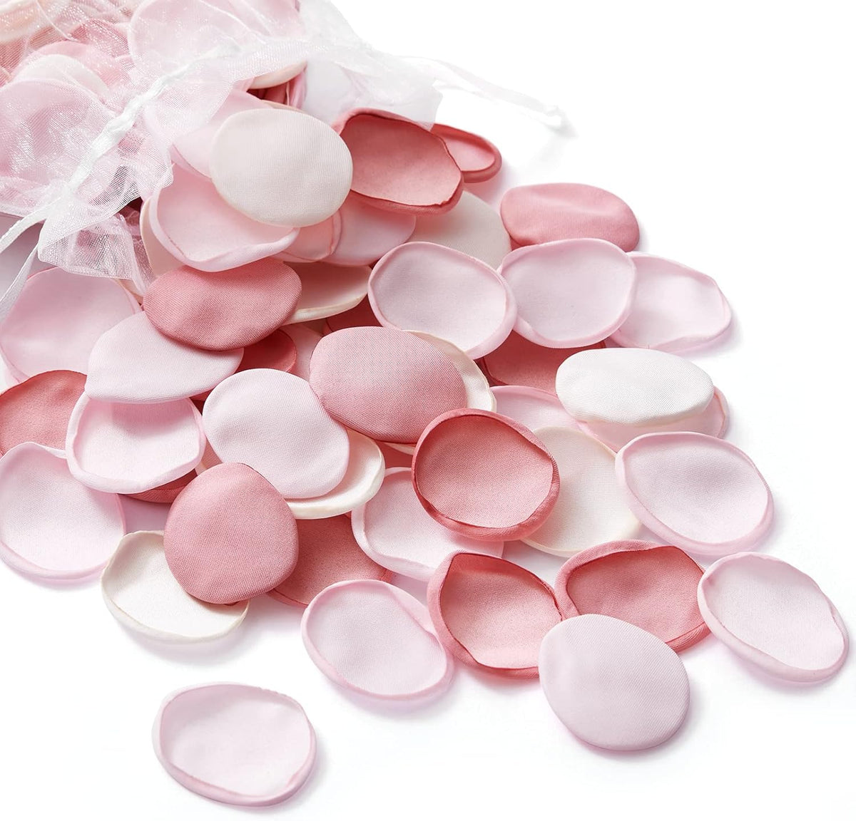 Serwalin 300Pcs Silk Rose Petals Flower Petals for Weddings Blush Pink Petals Fake Petals for