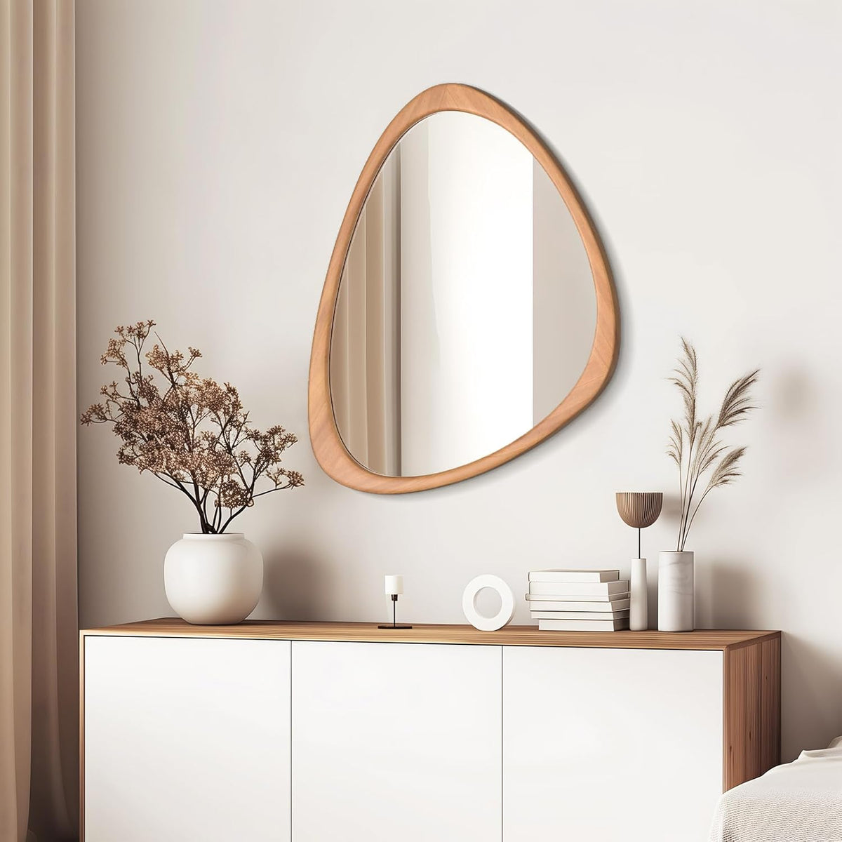 WallBeyond Asymmetrical Mirror, Irregular Wall Mirror for Bathroom, Wall Mirrors Decorative for