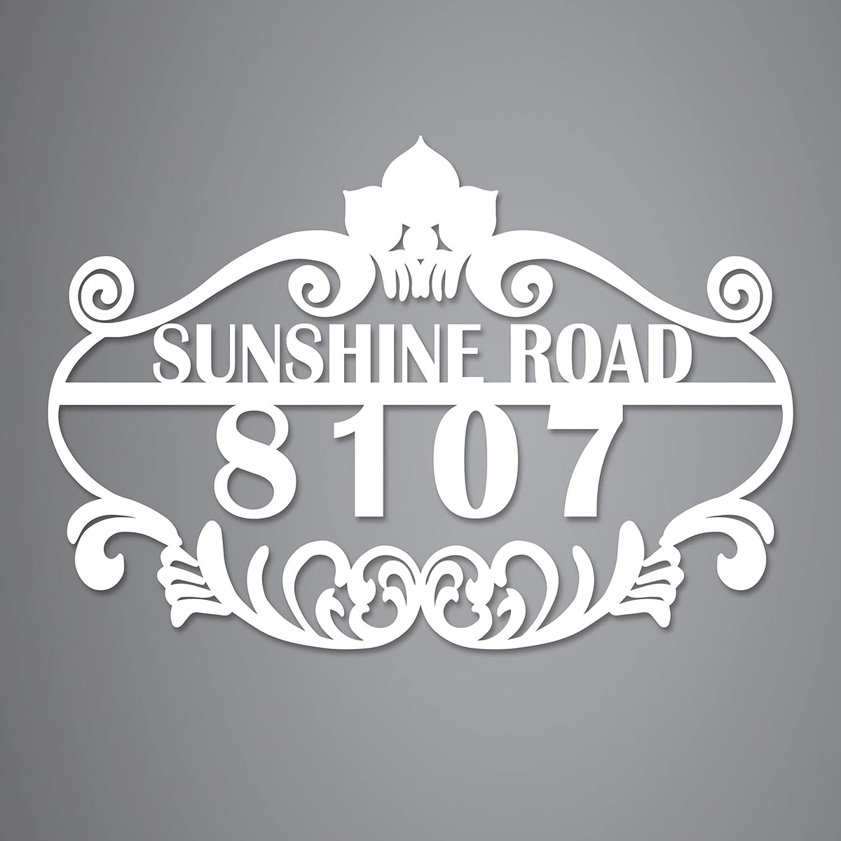 Personalized Vintage Styling Metal House Numbers for Outside - Custom Metal Address Sign - Address