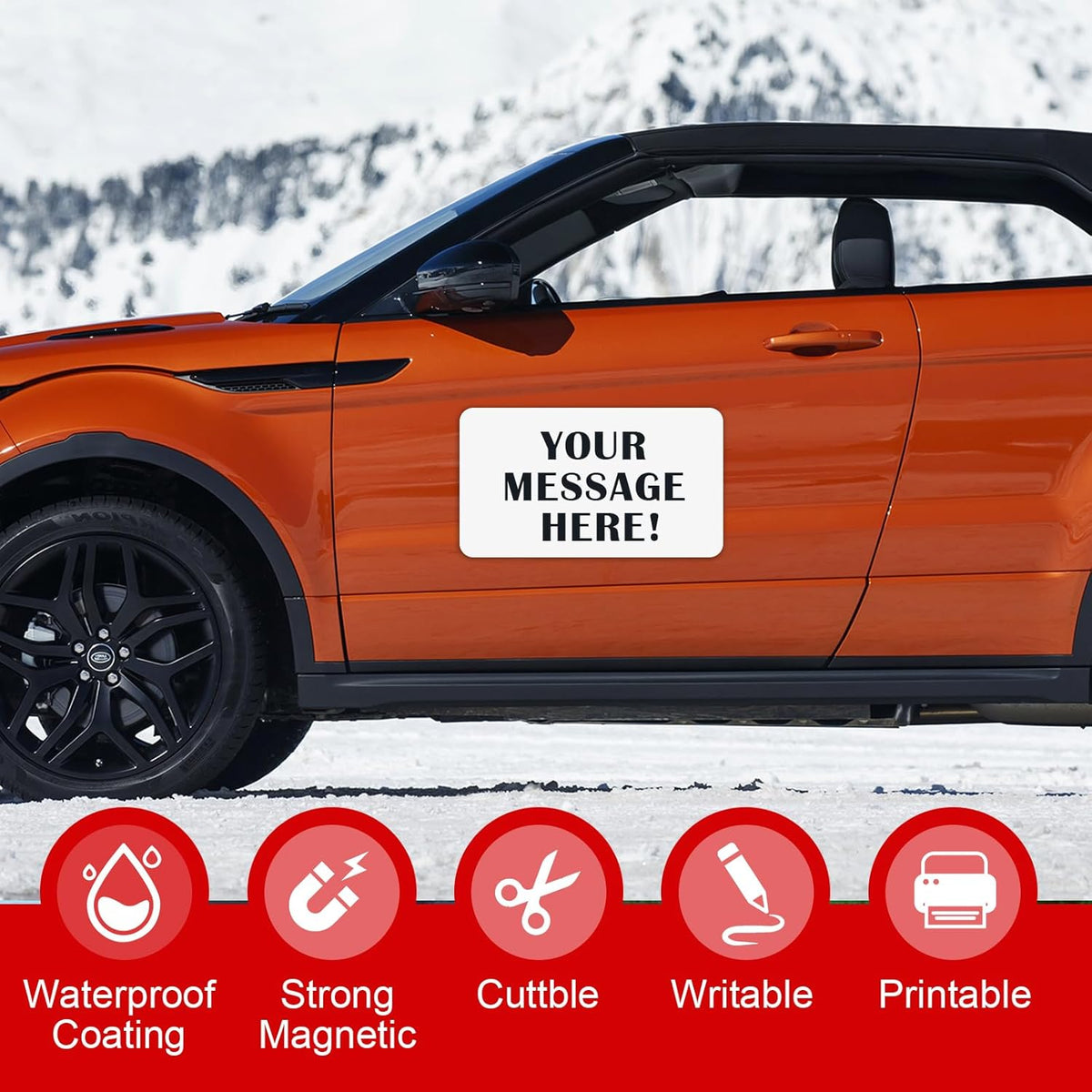 Thaibear Blank Car Magnets, 17" x 12", 2 Pack Car Door Magnets Signs for Vehicle, Rounded Corners