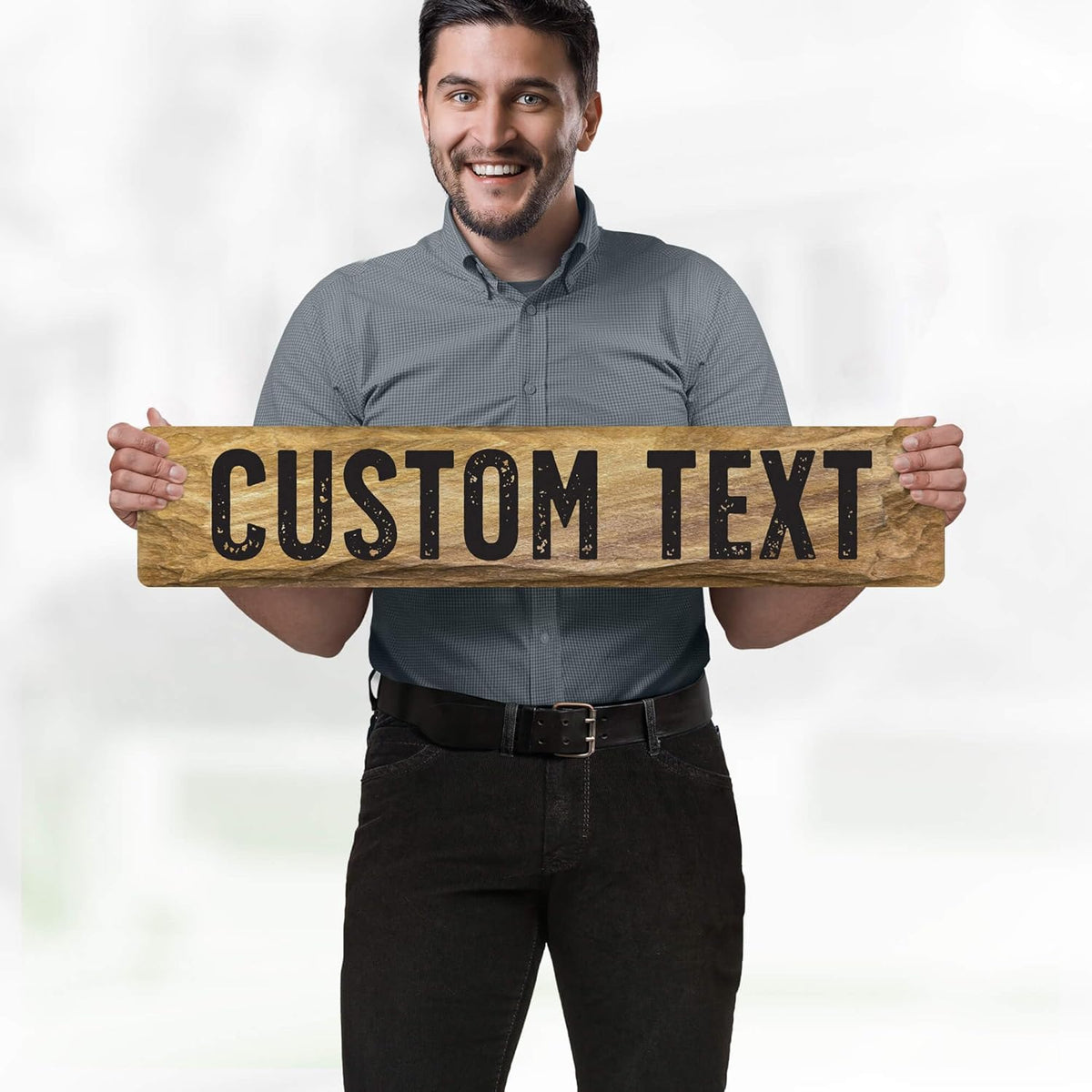 Custom Sign, Custom Street Sign, 11 Font Colors, 13 Font Styles, 4 Hole Options, 22 Sizes, 6x30