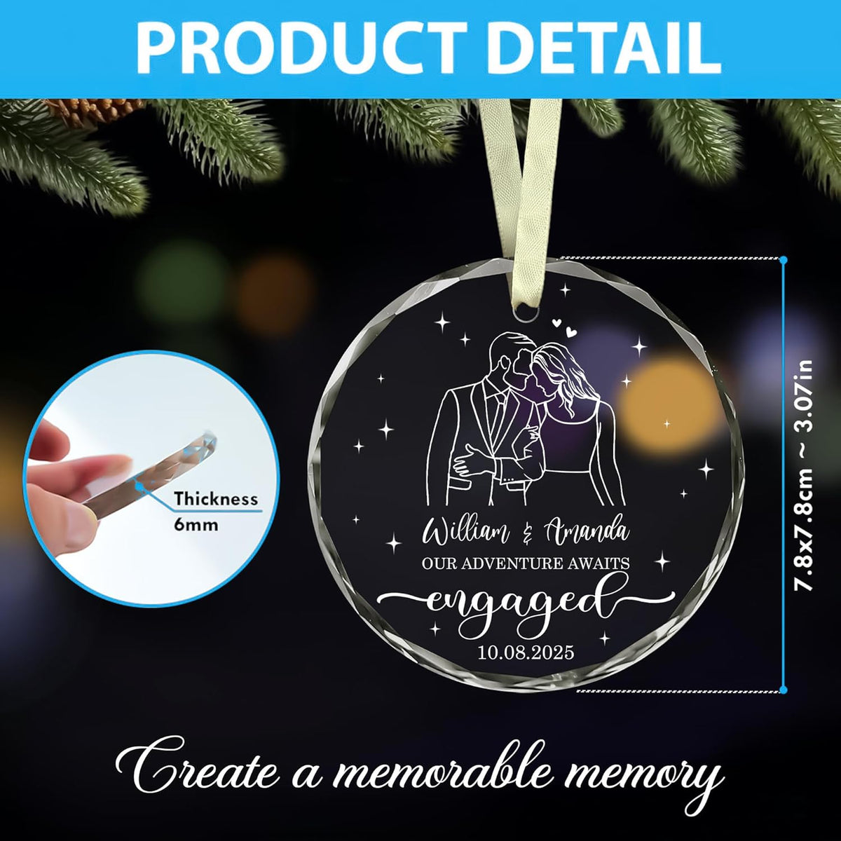 Personalized The Year We Became Mr & Mrs Christmas Ornament- Wedding Gifts For Newlywed Couple