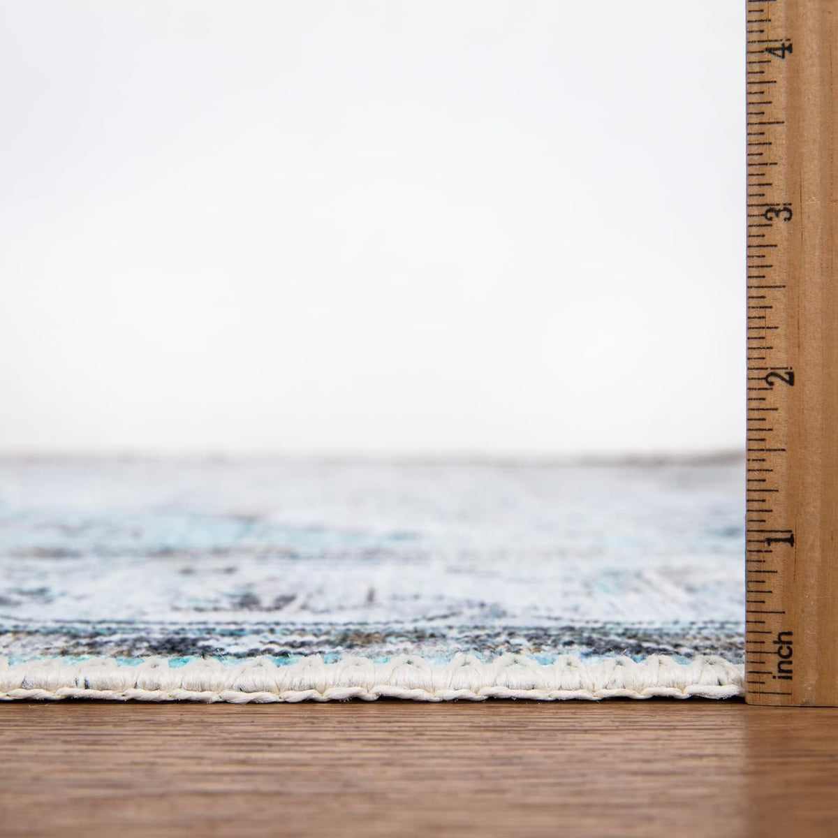 Bloom Rugs Washable Non-Slip 9' x 12' Rug - Beige/Blue Traditional Area Rug for Living Room