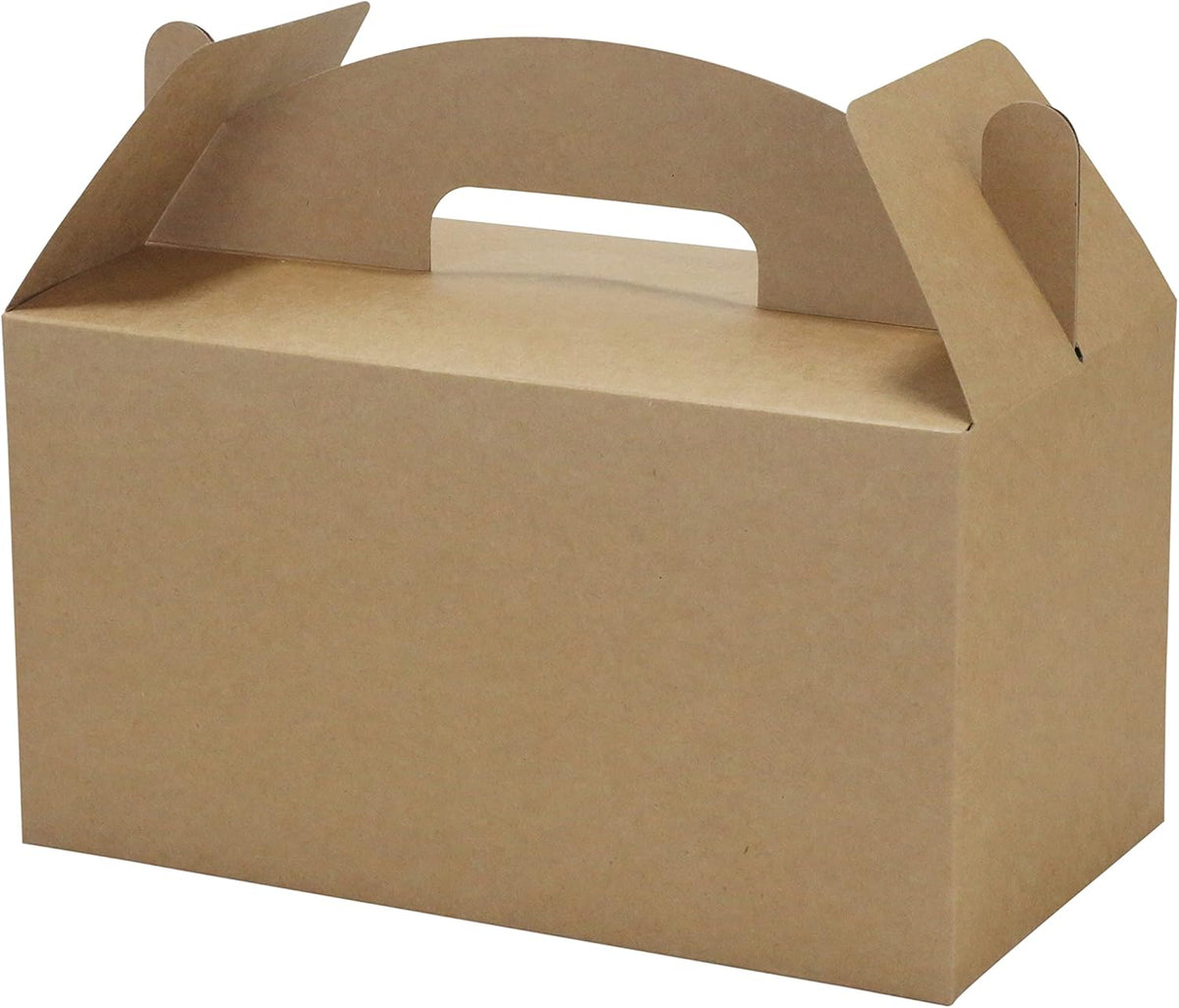 HUAPRINT Brown Treat Boxes Large Bulk,Gable Boxes 30 Pack 9.45x5x5Inches,Party Favor Boxes Goodie