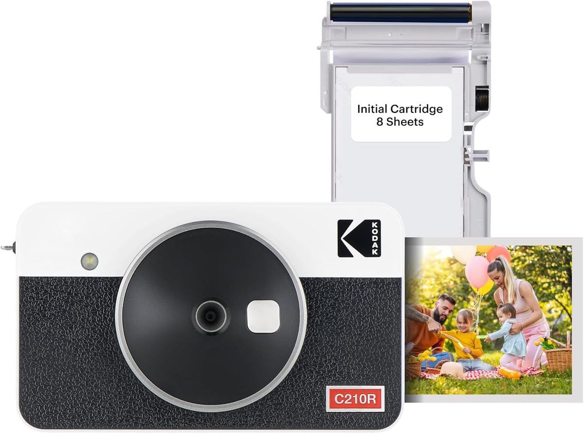 KODAK Mini Shot 2 Retro 4PASS 2-in-1 Instant Digital Camera and Photo Printer (2.1x3.4 inches) + 8