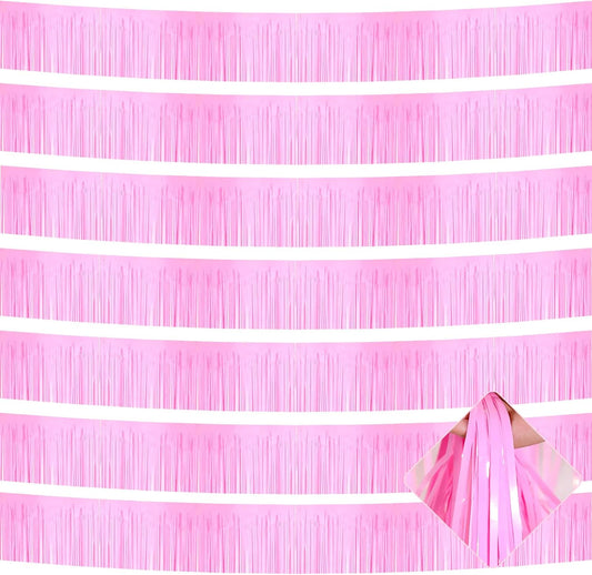 10 Pack 10 Feet Foil Fringe Garland Metallic Tinsel Streamers Banner Wall Hanging Curtain Backdrop