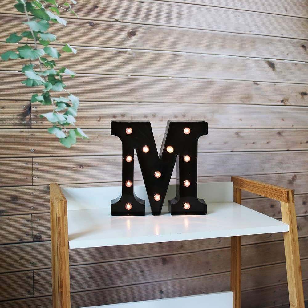 OYCBUZO Light Up Black Alphabet Marquee Letters Sign LED Marquee Number Lights Sign for Night Light