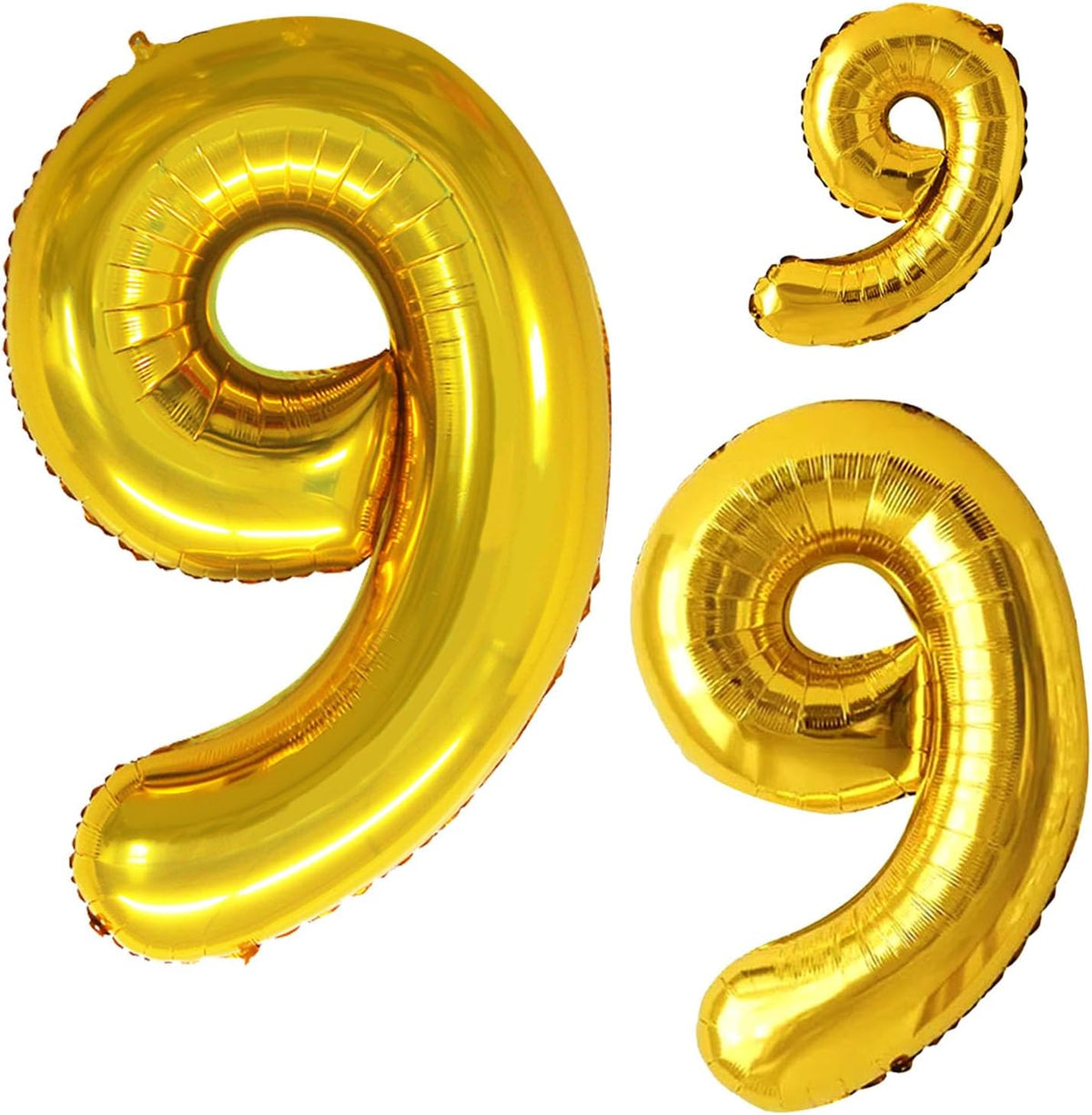 GOER Gold Foil Balloons Number 9,Huge Number Balloons for 9th 19th 29th 39th 49th Birthday Party