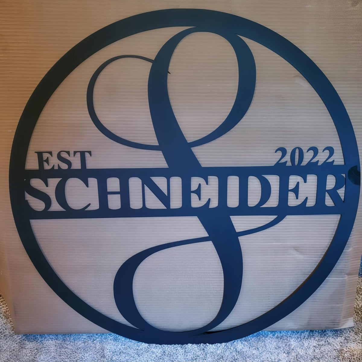 Personalized Metal Name Signs, Split Letter Monogram Wall Decor, Custom Last Name Sign, Family Name