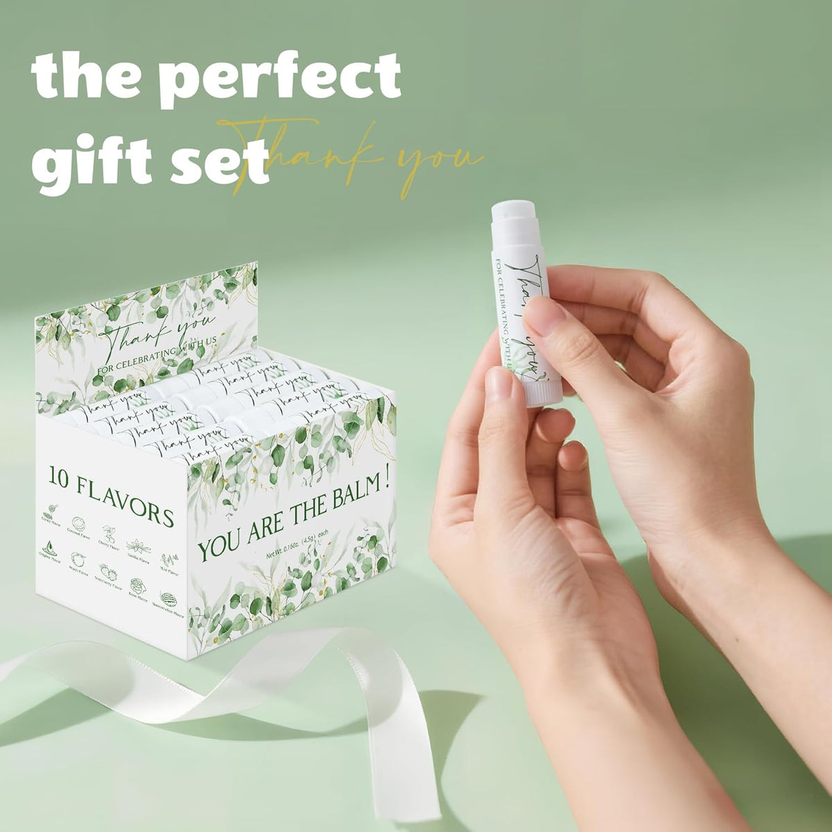 50 Pack Moisturizing Lip Balms Bulk Wedding Party Favors Thank You for Celebrating With Us Gifts