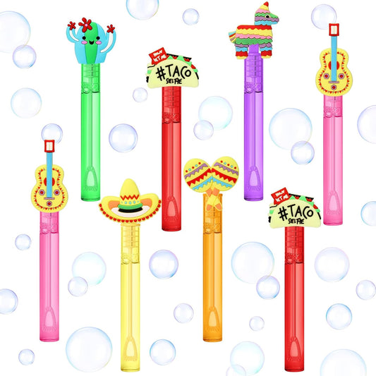 AFZMON 24Pcs Cinco De Mayo Party Favors Bubble Wands for Kids, Mexican Fiesta Mini Bubbles Wand