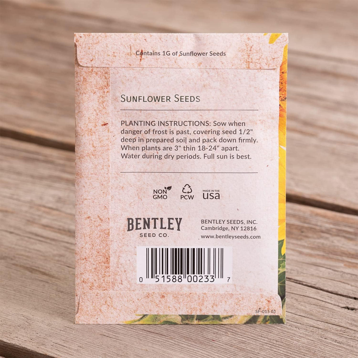 Bentley Thank You Packet - Sunflower Seeds - Pack of 25 - Perfect Eco-Friendly Thank You Gift - Non