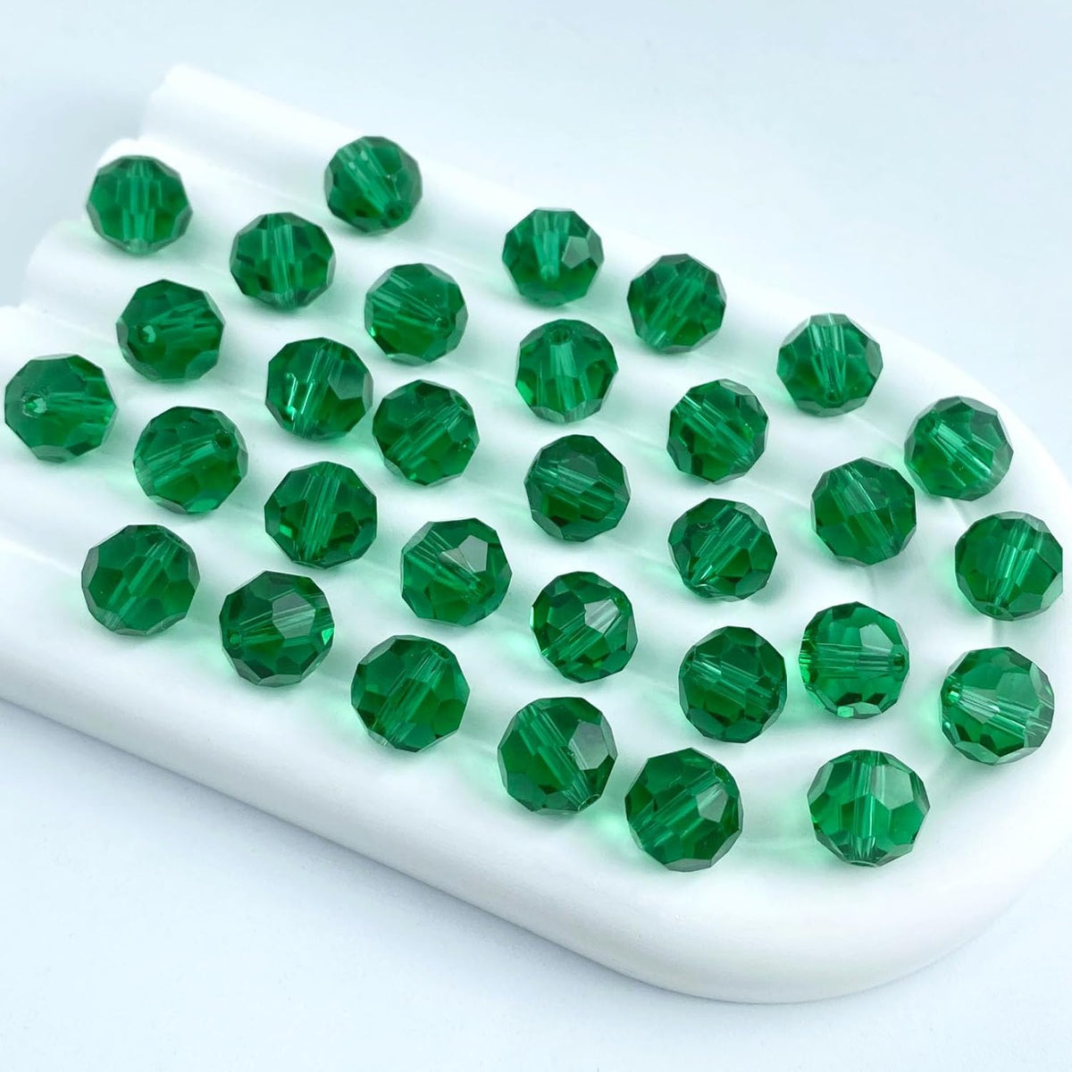 400 PCS 4mm Crystal Glass Beads Round Multiple Faceted Loose Spacer Glass Beads for DIY Handcrafte