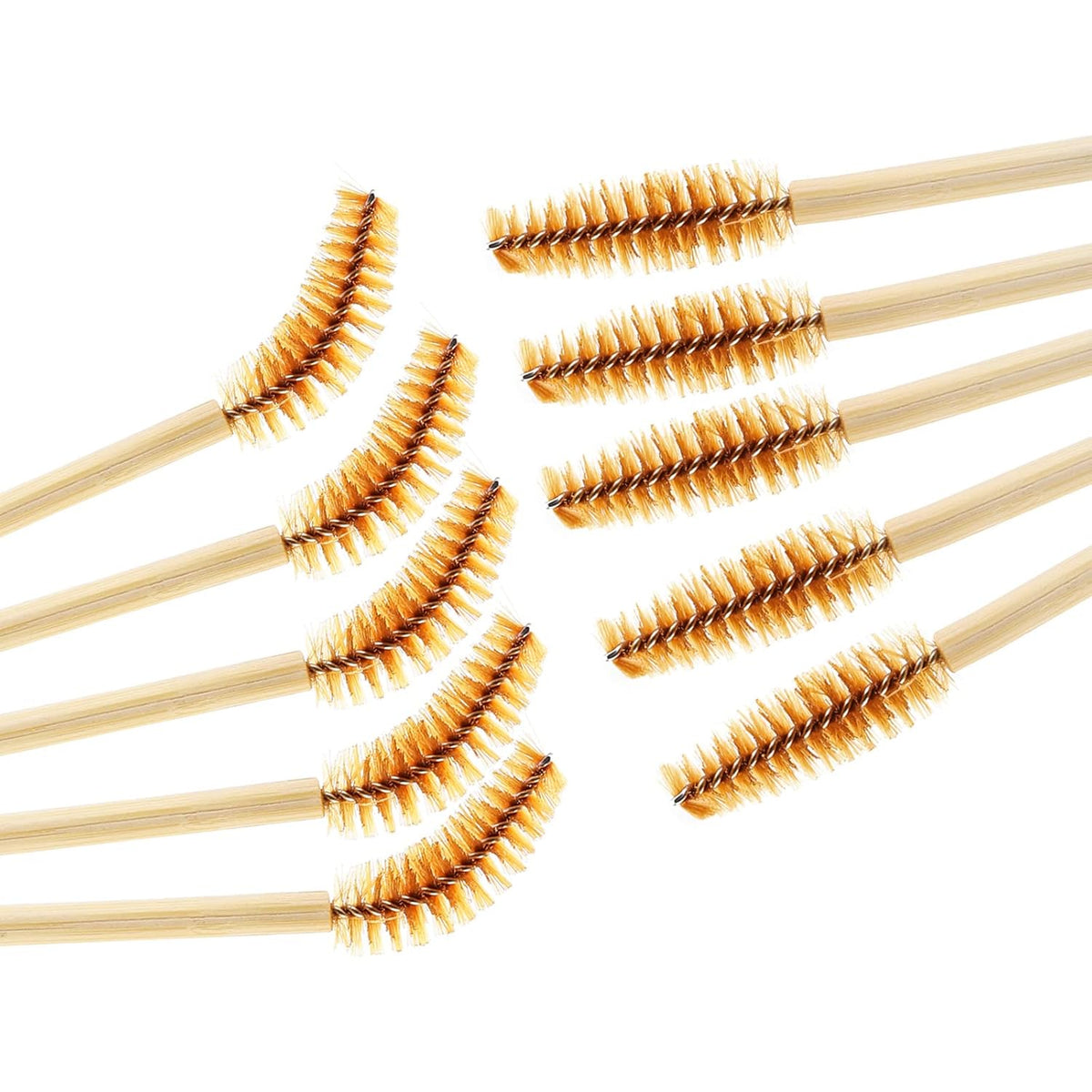 Tbestmax 150 Disposable Mascara Wands Eyelash Brush Spoolies for Eye Lash Extension Eyebrow Bamboo