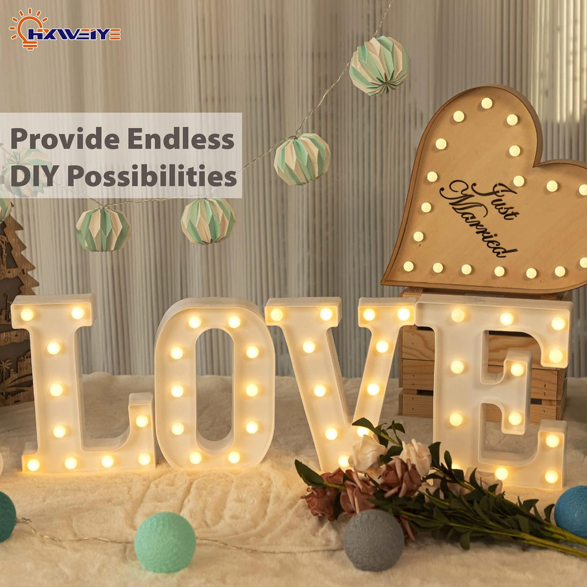 HXWEIYE Light Up Letters L, LED Marquee Letters Lights Sign 26 Alphabet and 10 Number Big Lights