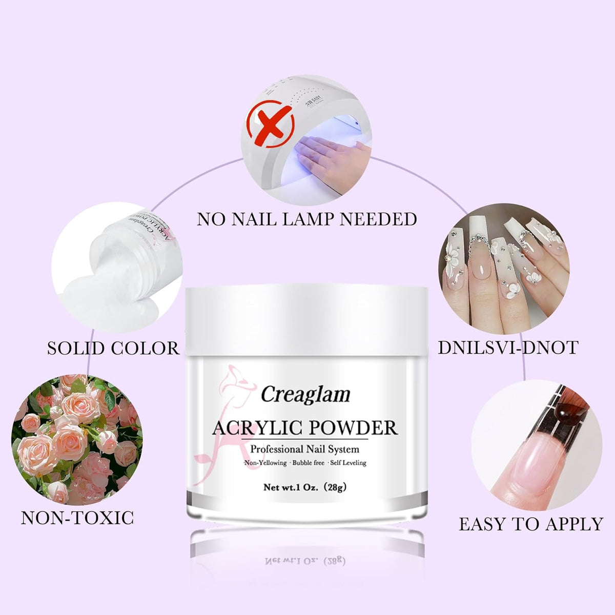 Cover Acrylic Powder for Nail: 3 Pcs Super Acrylic Nail Powder Polymer for Carving Nails - 28g