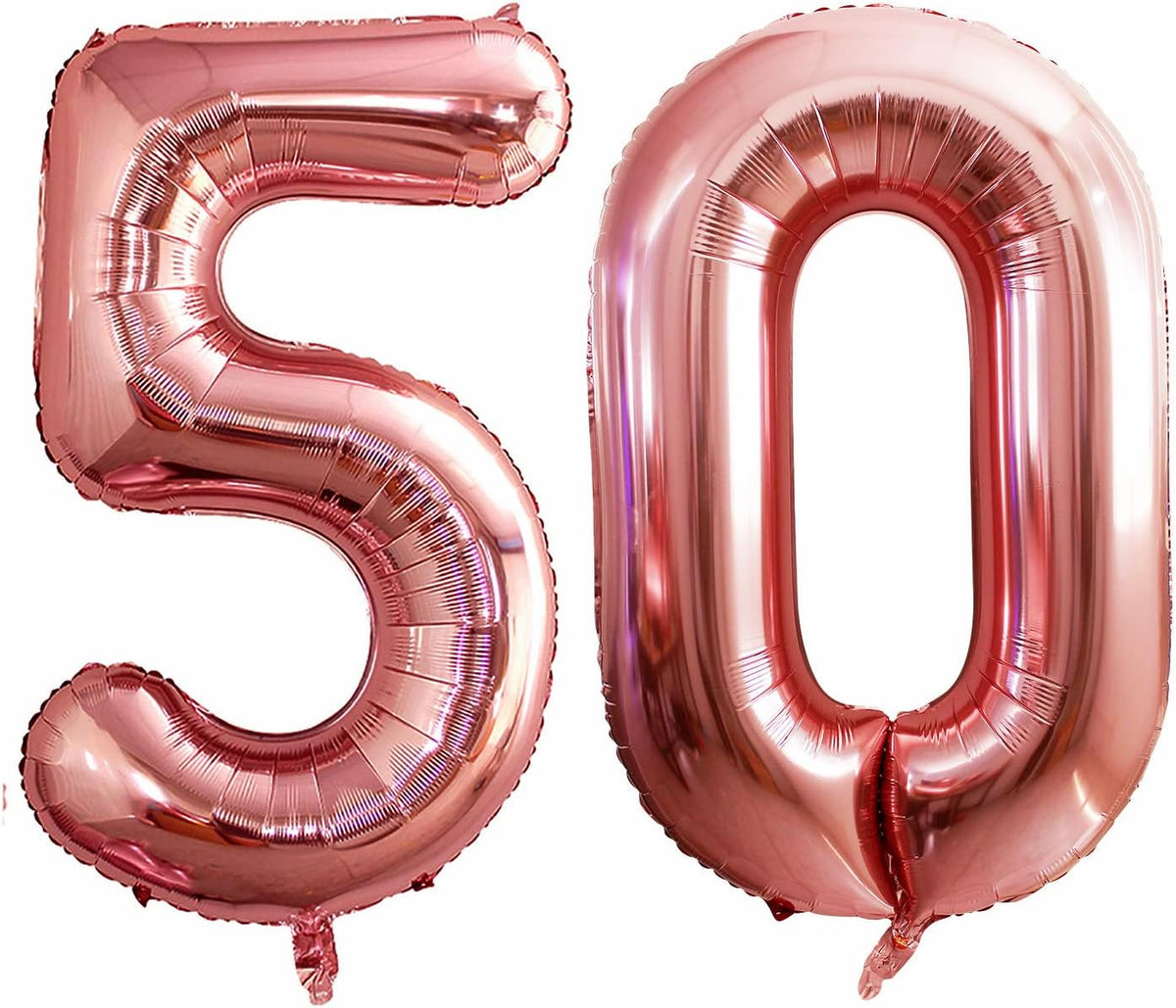GOER Number 50 Balloons for 50th Birthday Party Decorations,42 Inch Jumbo Foil Helium Balloons for