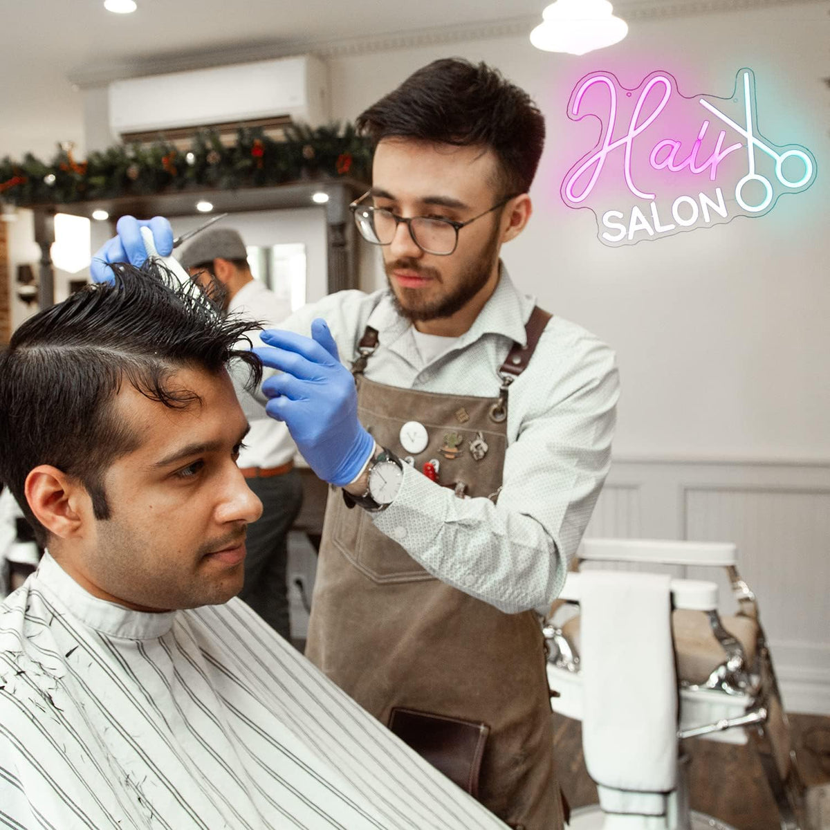 Hair Salon Neon Sign Barber Neon Light Salon LED Signs for Wall Haircut Neon Lights Signs for
