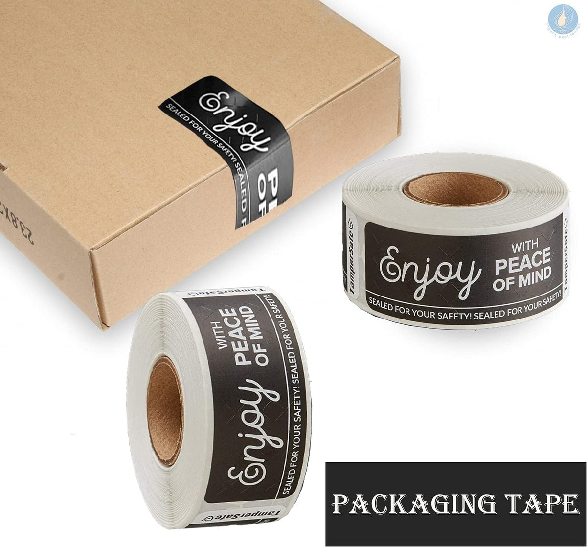 Angel's Peel Lounge Tamper Proof Stickers Roll — Tamper Evident Stickers for Food Safety, Delivery