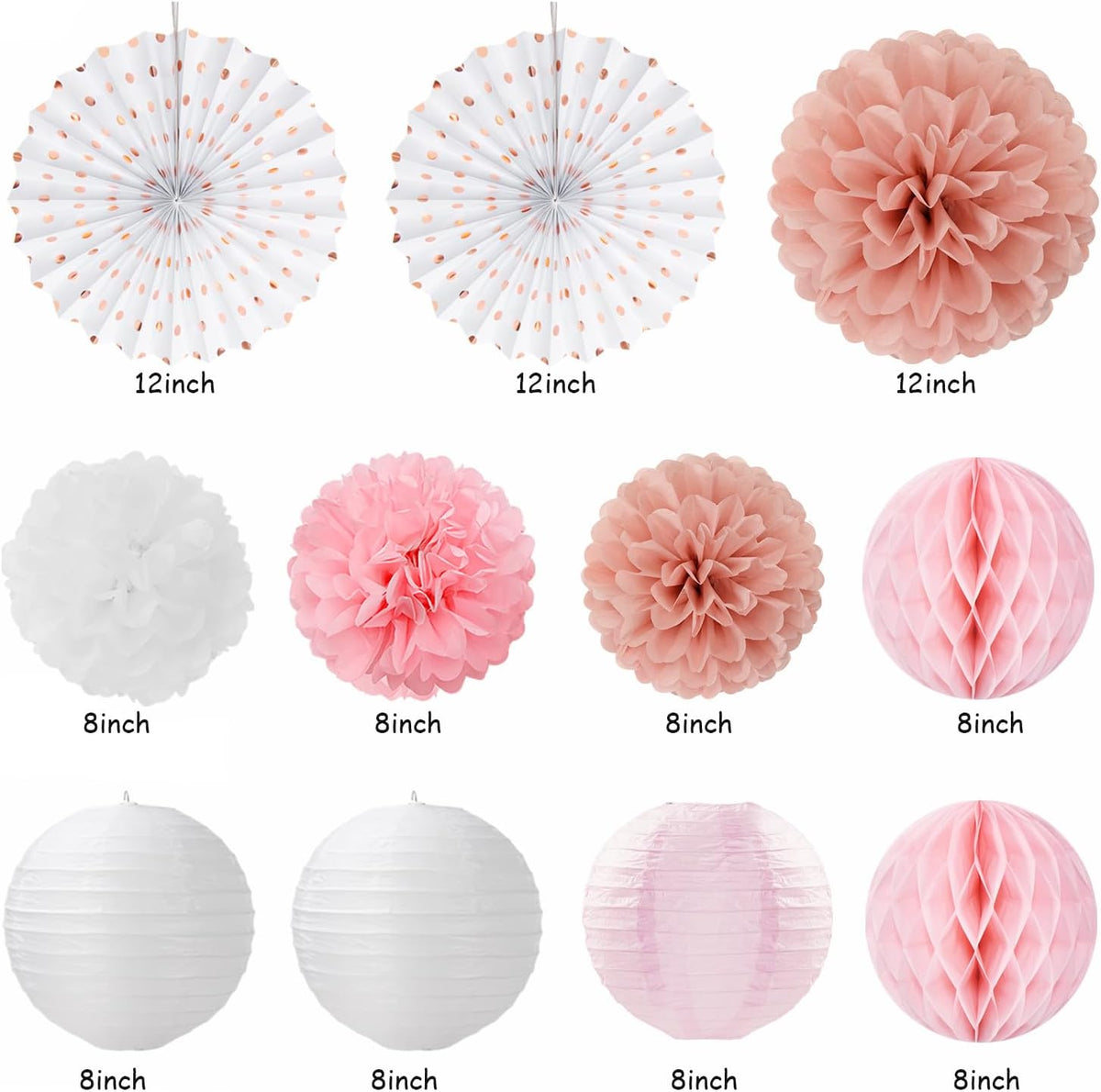 Light-Pink Rose-Gold Bachelorette Party-Decorations - 21pcs Baby Bridal Shower Banner Garland