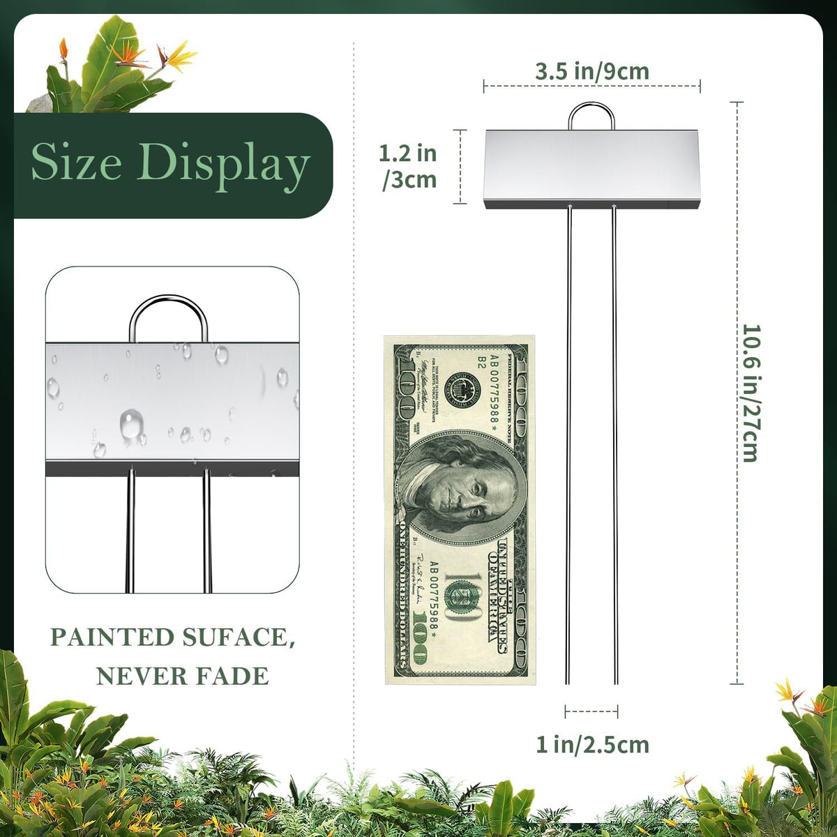 50 Pack Metal Plant Labels for Outdoor Garden Waterproof Plant Markers, Labels Garden Markers for