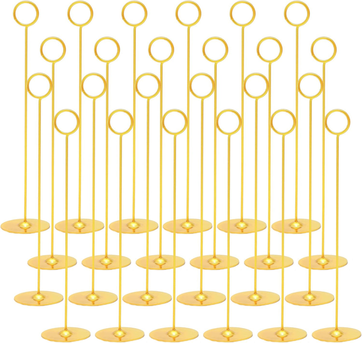 Urban Deco 24PK Table Number Holders Place Card Holders 12 Inch Table Card Holders Steel Card