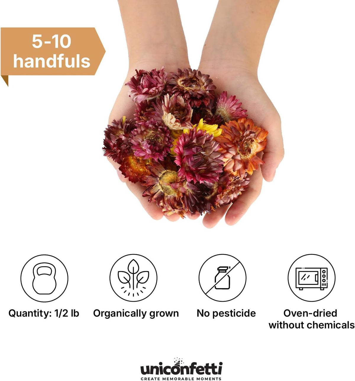 Dried Flower Chrysanthemum Biodegradable Confetti - Real Flower Petals for Weddings, Flower Girl
