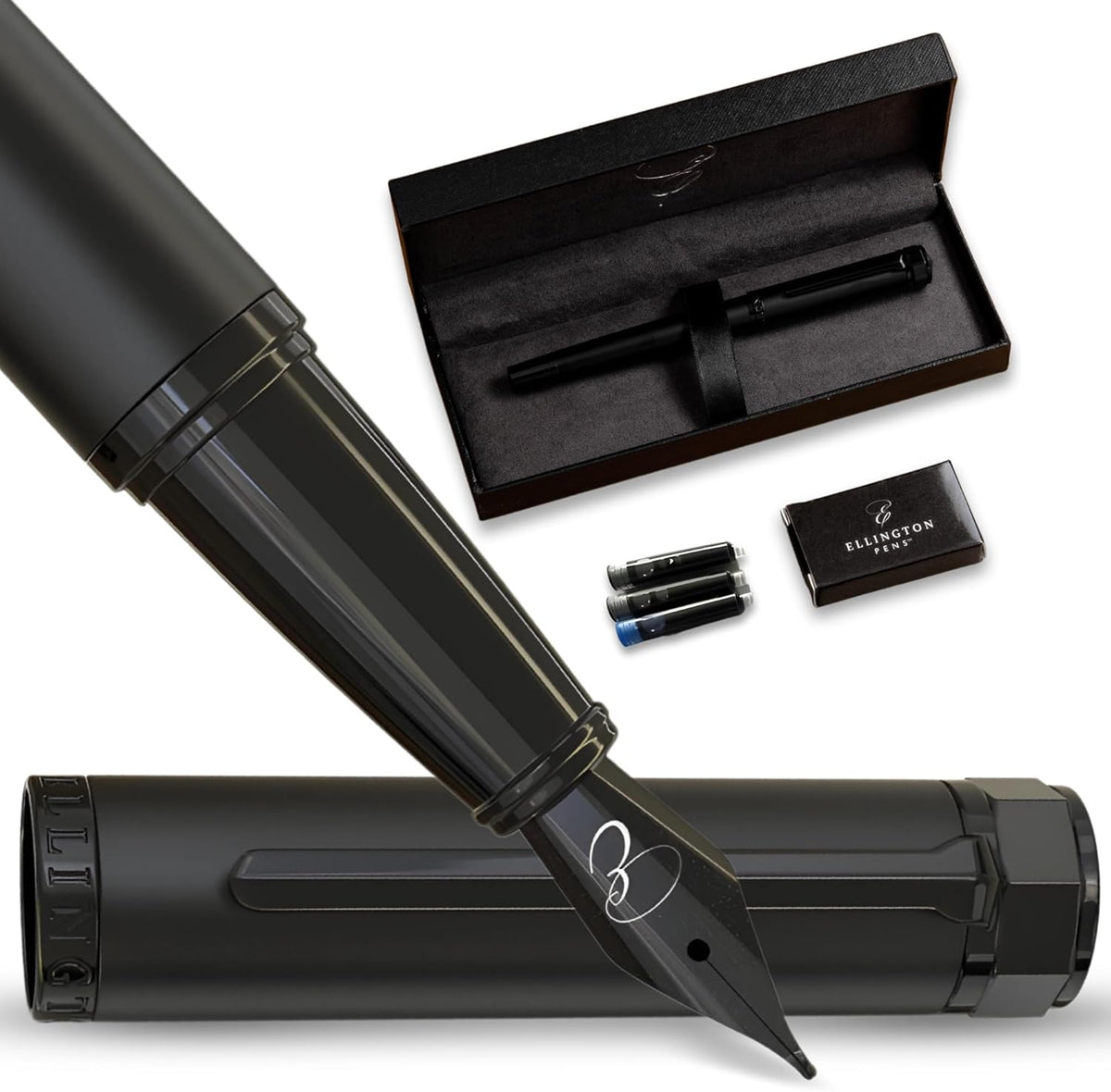 Ellington Pen Luxury Fountain Pen Set - Fountain Pens For Writing - Smooth Medium Nib - Includes