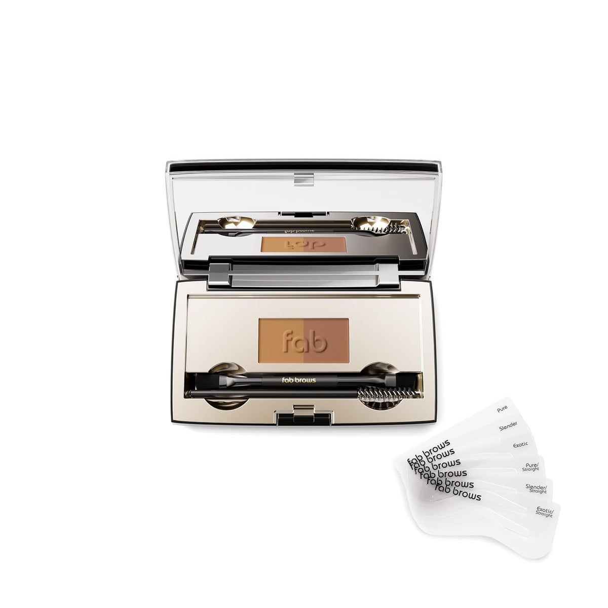 Duo Eyebrow Kit - Ultimate Brow Kit with Compact Powder Mirror and Waterproof Eye Makeup Contour