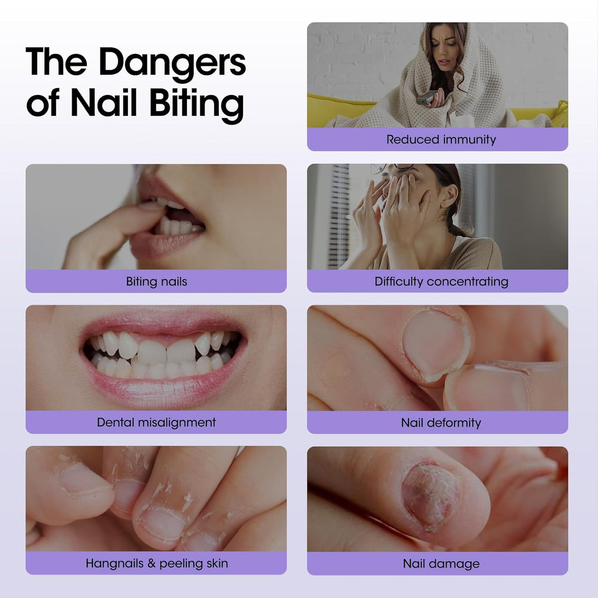 Gellen Nail Biting Treatment for Kids & Adults, Roll-On Stop Thumb Sucking Deterrent, 10ml Nail