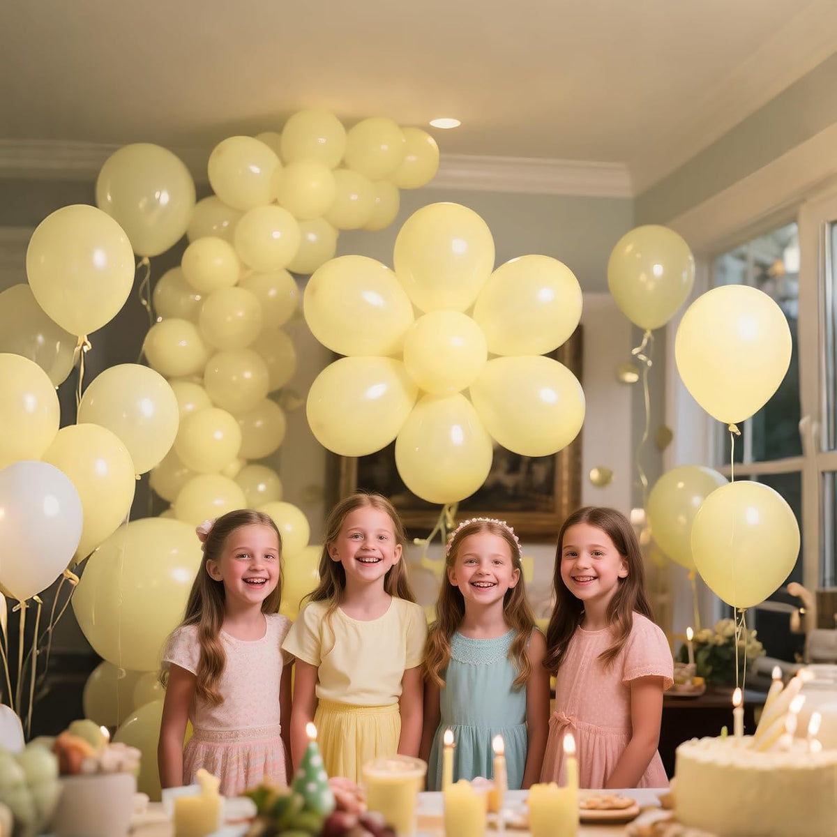 110pcs Pastel Yellow Balloon 12 Inch, Pastel Yellow Latex Balloons for Birthday Party Baby Shower