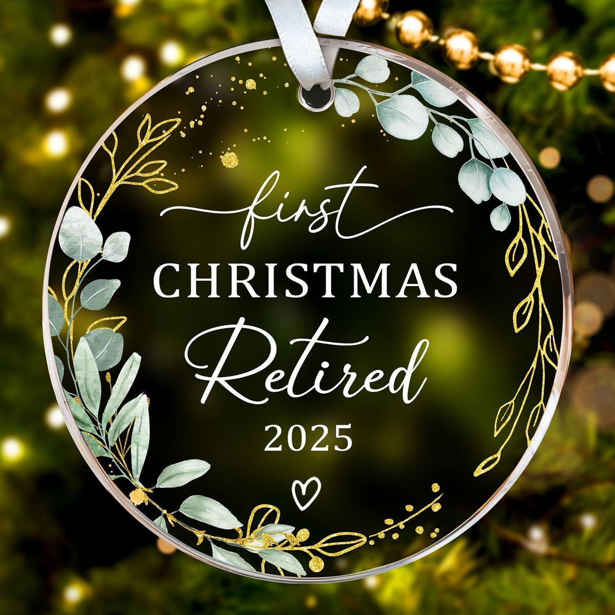 HEXMOZ Retirement Gifts for Women, Men 2025 - First Christmas Retired Ornament 2025 - Retired Gift