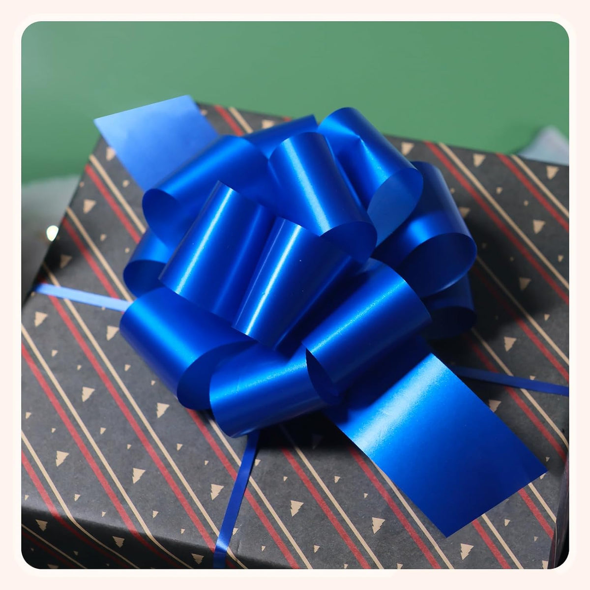 6 PCS 6 Inch Blue Pull Bows - Perfect for Gift Wrapping, Wedding Decor, Car Bows, Birthday Parties