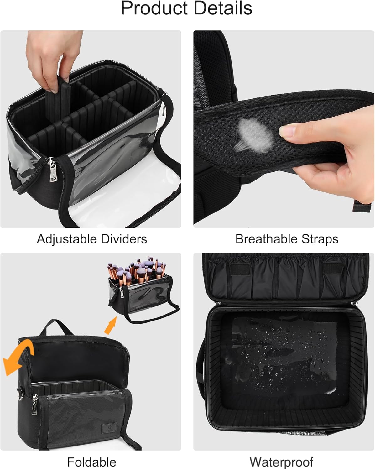 Makeup Backpack Makeup Artist Bag Professional Extra Large Cosmetic Bags Travel Train Case Storage