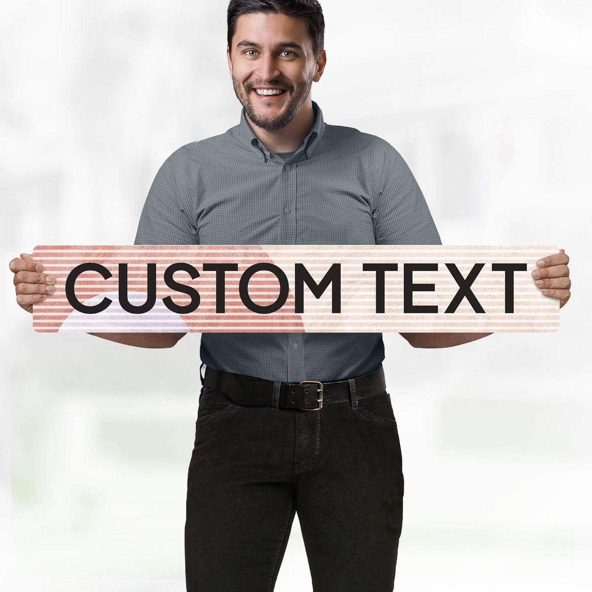 Custom Sign, Custom Street Sign, 11 Font Colors, 13 Font Styles, 4 Hole Options, 22 Sizes, 6x36