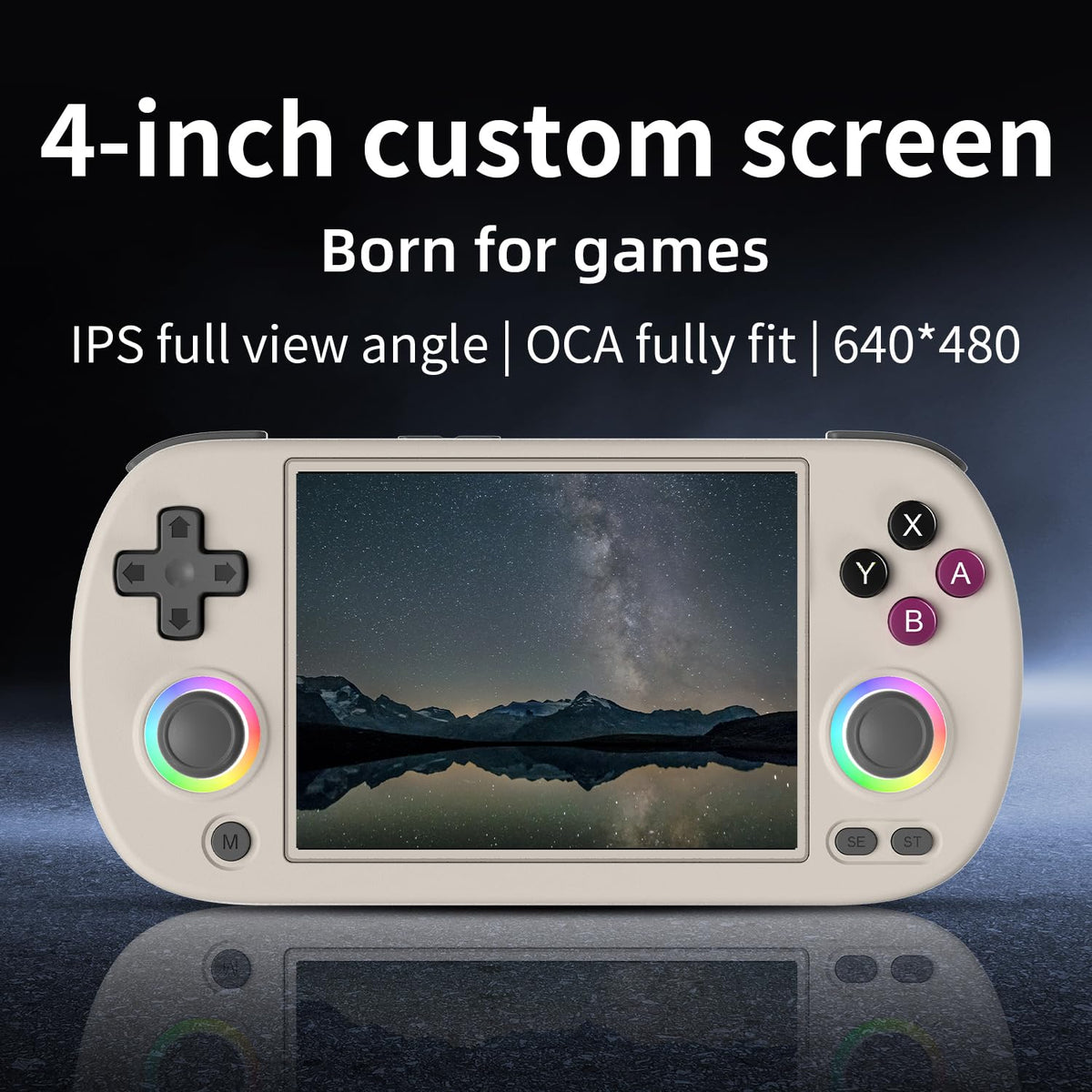 RG40XX H Handheld Game Console rg40xxh Retro Gaming Console 4.0'' IPS Screen with 64G TF Card