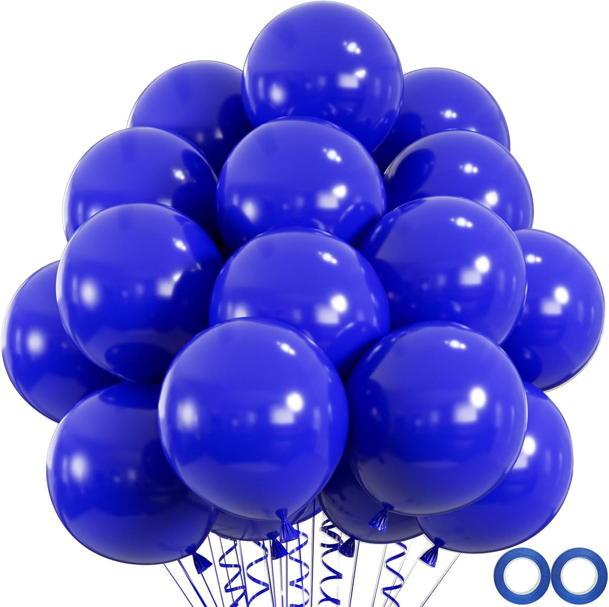 100pcs Royal Blue Balloons, 12 inch Royal Blue Latex Party Balloons Helium Quality for Birthday