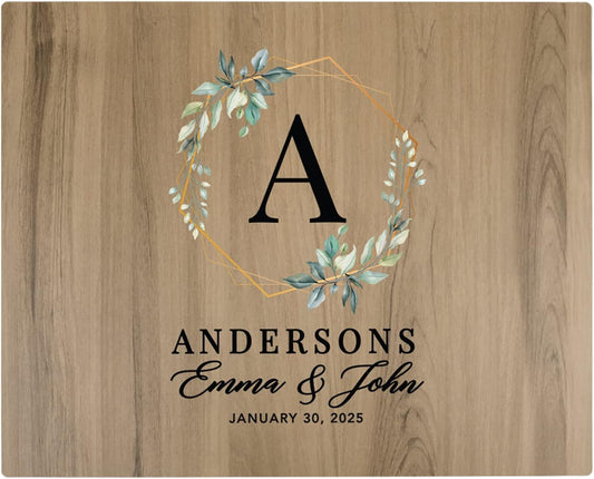 Andaz Press Large Wooden Welcome Sign for Wedding Rustic Welcome Sign 16" x 20" Custom Names & Date