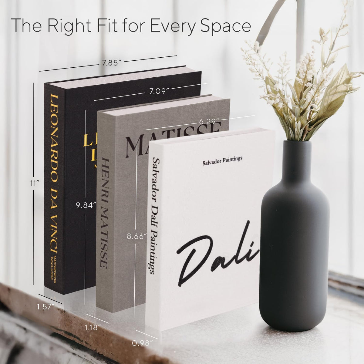 Elegant Linen Set of 3 Decorative Books for Home Decor Faux/Fake Books For Decoration Hardcovers