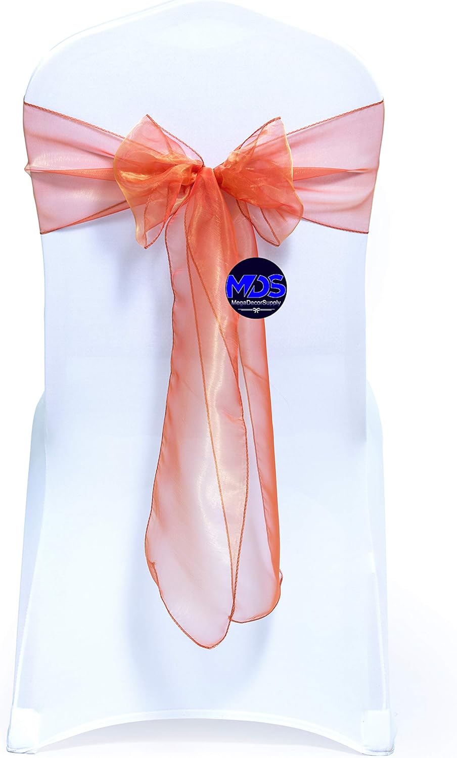 MDS Pack of 200 PCS Organza Chair Sashes Wider Dining Chair Bows Ribbon Tie Back for Wedding Party