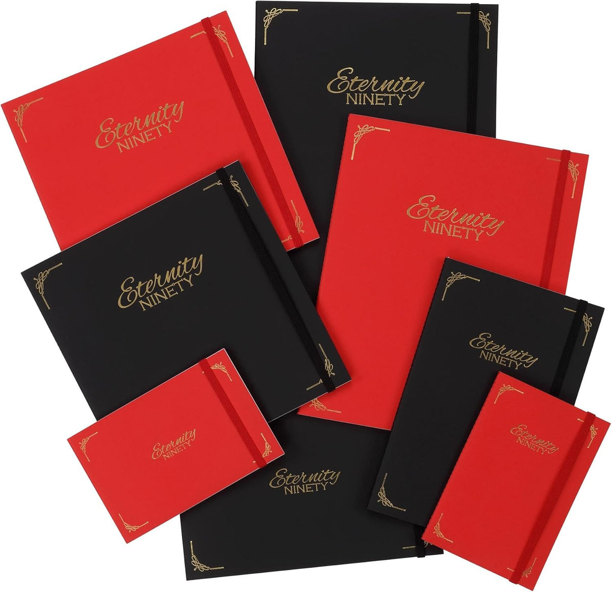 New York Central Eternity Ninety Flat Book- 4x6" Sketch Watercolor Journal, Pack of 10- Black Soft
