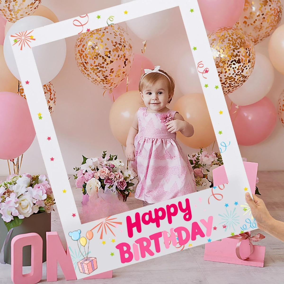 32 x 24 Inch Large Blank DIY Photo Booth Props Picture Frame Party Frame DIY Photo Booth Props