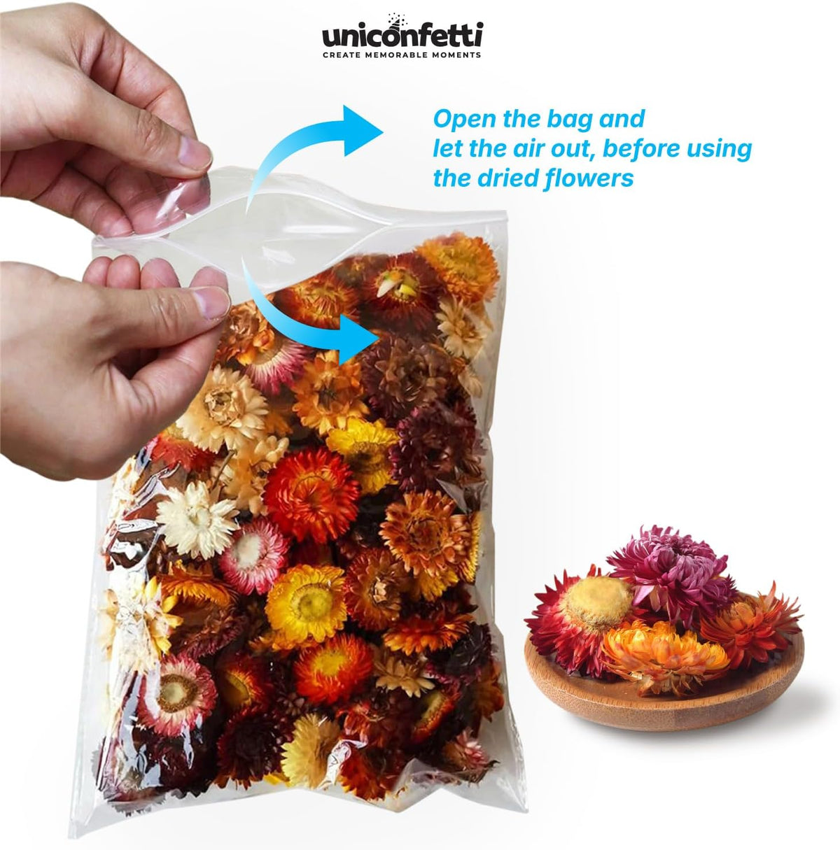 Dried Flower Red Plum Biodegradable Confetti - Real Flower Petals for Weddings, Flower Girl Toss