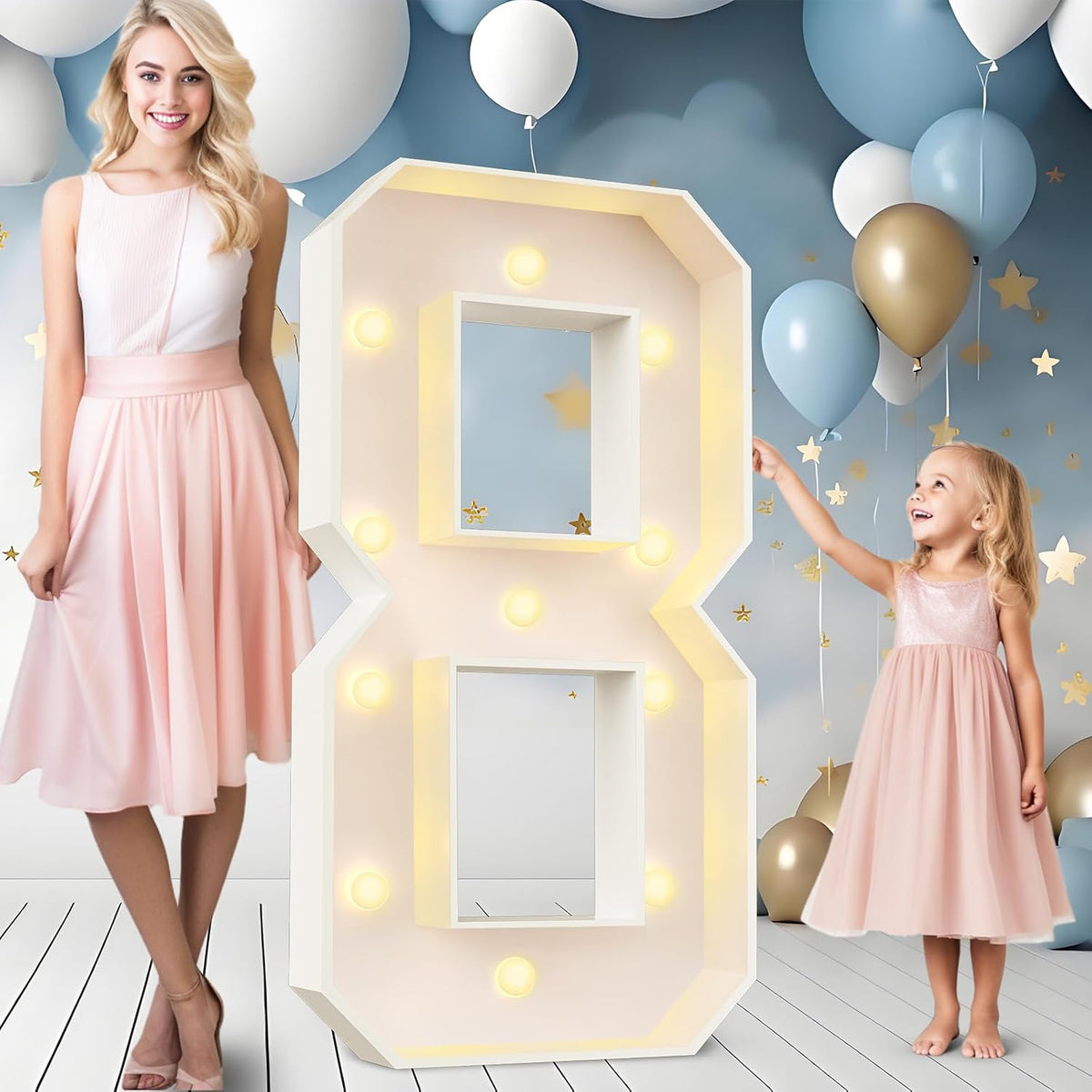 Ledido 4FT Marquee Light Up Numbers Large Light Up Letters for Party Decoration, Marquee Numbers