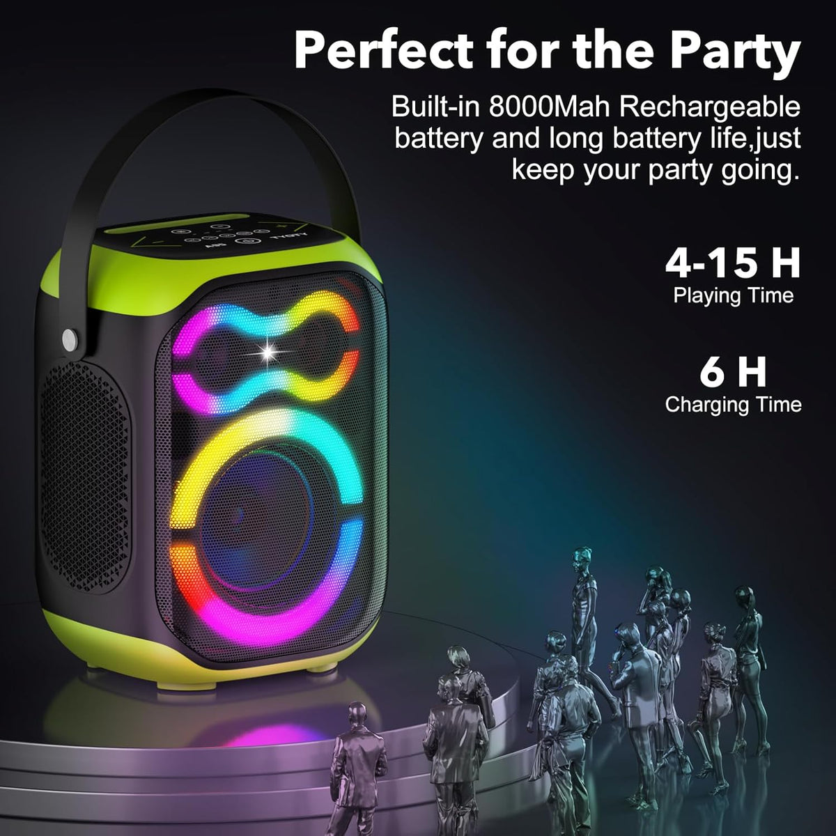 Portable Bluetooth Speakers 80W Big Powerful Wireless Outdoor Loud Stereo Deep Bass Sound Boombox